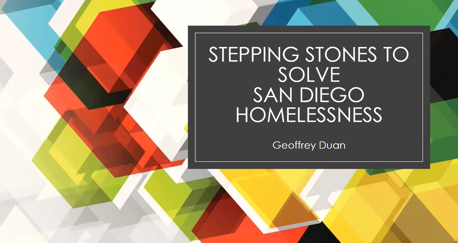 Stepping Stones to Solve San Diego Homelessness Program